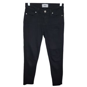 Paige Verdugo Crop Raw Hem Black Jeans Size 25